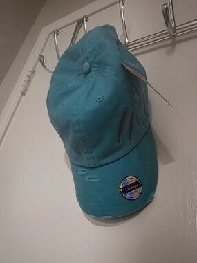 Choosen Series Turquoise Distressed Vintage-Style Baseball Cap